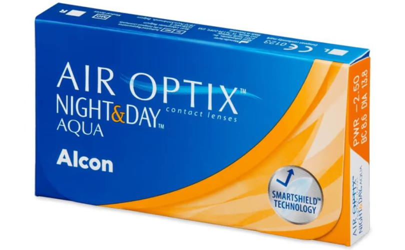 Едномесечни контактни лещи AIR OPTIX NIGHT & DAY AQUA (3 лещи)