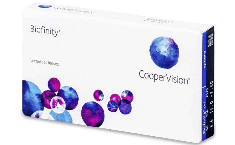 Едномесечни контактни лещи Biofinity (6 лещи)